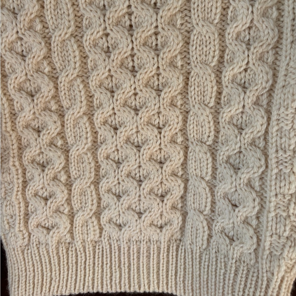 NWOT Aran Crafts | 100% Merino Wool Irish Cardigan Sweater | Size 12-18m - Picture 3 of 7